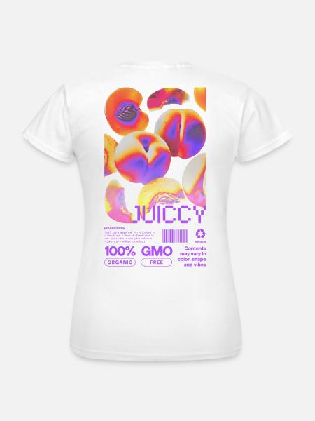 Juicy Peach Statement - Frauen T-Shirt - Weiß