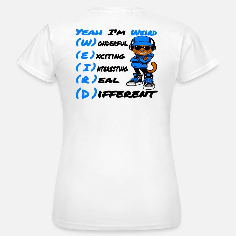 weird cat unique design - Women's T-Shirt - white