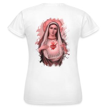 Holly Mary Maria Madonna Mariana Vierge Marie - T-shirt Femme - blanc - Dos - AI Model Female 172 dark (172cm)