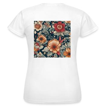 Vie florale - T-shirt Femme - blanc - Dos - AI Model Female 172 dark (172cm)