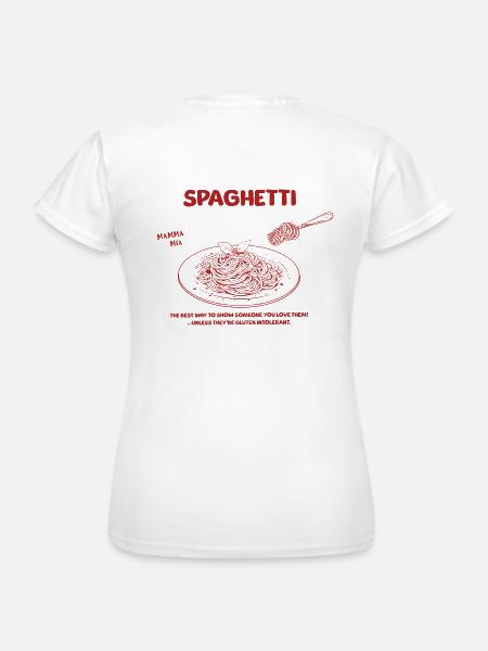 spaghetti pasta lover gluten foodie shirt - Frauen T-Shirt - Weiß