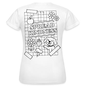 Spread Kindness - Frauen T-Shirt - Weiß - Hinten - AI Model Female 172 dark (172cm)
