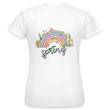Spring is a season of renewal, - Women's T-Shirt - white - Back - AI Model Female 172 dark (172cm)
