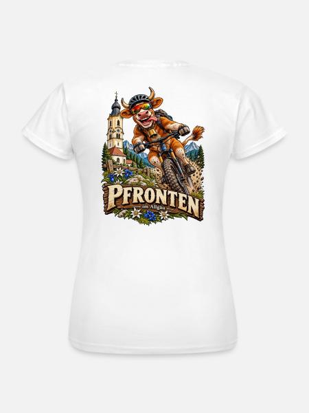 Pfronten - Kuhbiker im Allgäu - Frauen T-Shirt - Weiß