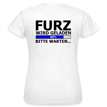 Fart Loading large - Women's T-Shirt - white - Back - AI Model Female 172 dark (172cm)