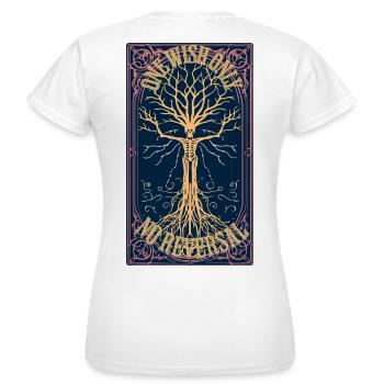 T-shirt Mystic Willow Wish Tarot - Esthétique sombre - T-shirt Femme - blanc - Dos - AI Model Female 172 dark (172cm)