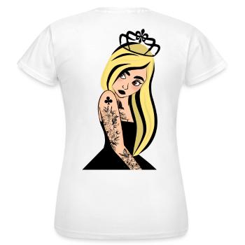 Punk Klee Dame - Frauen T-Shirt - Weiß - Hinten - AI Model Female 172 dark (172cm)