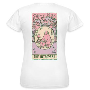 The Introvert - Frauen T-Shirt - Weiß - Hinten - AI Model Female 172 dark (172cm)