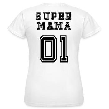 Supermama - Frauen T-Shirt - Weiß - Hinten - AI Model Female 172 dark (172cm)