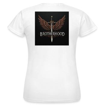 Fraternité Ailée Épée - T-shirt Femme - blanc - Dos - AI Model Female 172 dark (172cm)