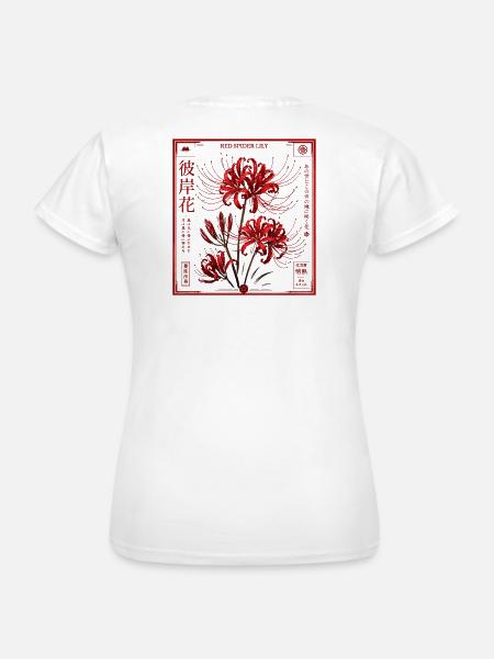 Japan Blume Rote Lilie  - Frauen T-Shirt - Weiß