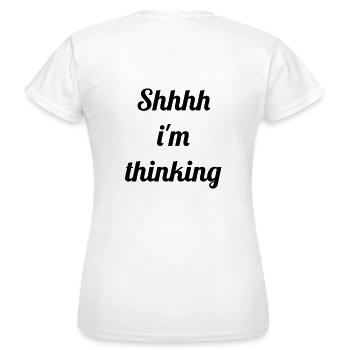 Thinking - Frauen T-Shirt - Weiß - Hinten - AI Model Female 172 dark (172cm)