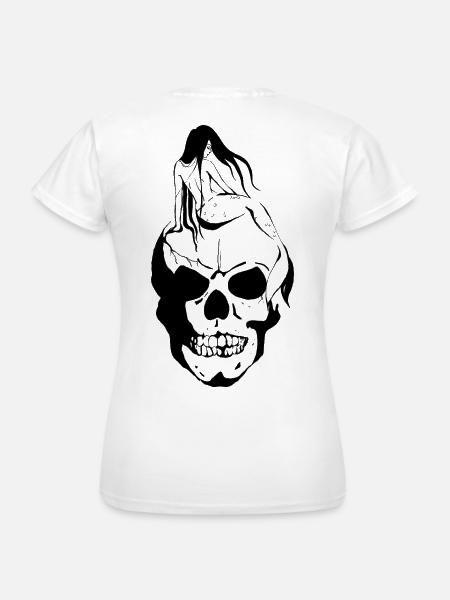 Sirène sur le crâne - T-shirt Femme - blanc