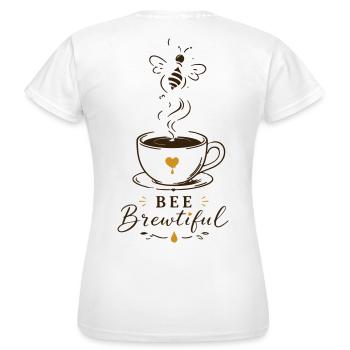 BEE Brewtiful Coffee Mug Design - Women's T-Shirt - white - Back - AI Model Female 172 dark (172cm)