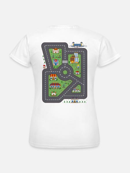 Toy Car Back Massage Parents Car Carpet - Women's T-Shirt - white