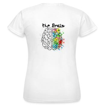 Le cerveau - T-shirt Femme - blanc - Dos - AI Model Female 172 dark (172cm)