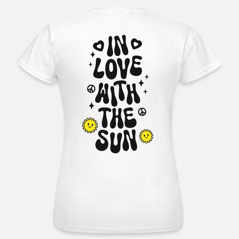 In love with the sun Spruch Trendy Retro Peace - Women's T-Shirt - white