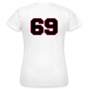 Number69 - T-shirt Femme - blanc - Dos - AI Model Female 172 dark (172cm)