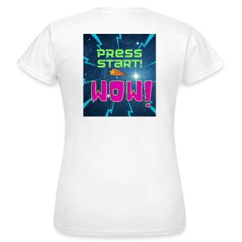 Appuyez sur Start ! PLEURAGE! - T-shirt Femme - blanc - Dos - AI Model Female 172 dark (172cm)