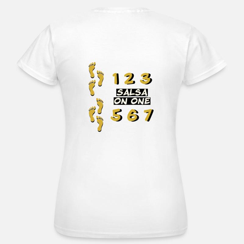 Salsa On One Footprint - Women's T-Shirt - white
