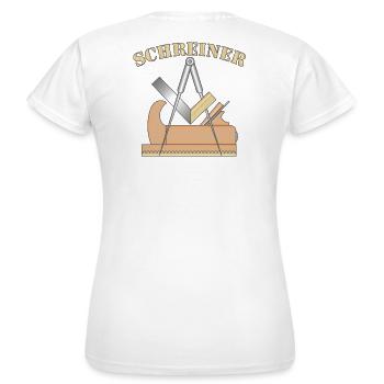 Die Schreiner Zunft - Frauen T-Shirt - Weiß - Hinten - AI Model Female 172 dark (172cm)