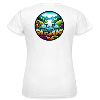 Aventure colorée sur gravier - T-shirt Femme - blanc - Dos - AI Model Female 172 dark (172cm)