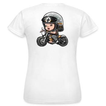 Baby biker, future biker, baby biker - Women's T-Shirt - white - Back - AI Model Female 172 dark (172cm)