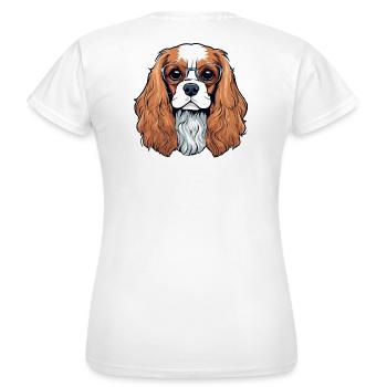 Cavalier King Charles, Hund, Niedlicher Hund - Frauen T-Shirt - Weiß - Hinten - AI Model Female 172 dark (172cm)