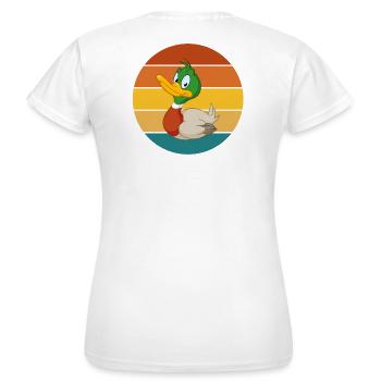 chasse, chasse au canard, chasser, chasseur - T-shirt Femme - blanc - Dos - AI Model Female 172 dark (172cm)