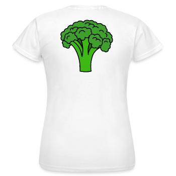 Brocoli - T-shirt Femme - blanc - Dos - AI Model Female 172 dark (172cm)