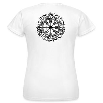Runic Helm of Awe - I am Powerful - Women's T-Shirt - white - Back - AI Model Female 172 dark (172cm)