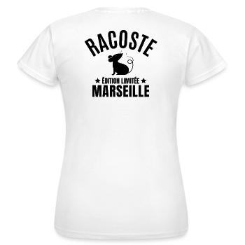 Marseille, Marseille Humor, Marseillais - Frauen T-Shirt - Weiß - Hinten - AI Model Female 172 dark (172cm)