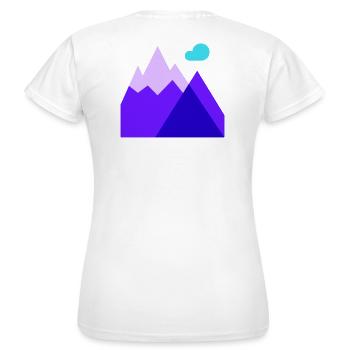 Mountain, Skiing, Downhill Skiing - Women's T-Shirt - white - Back - AI Model Female 172 dark (172cm)