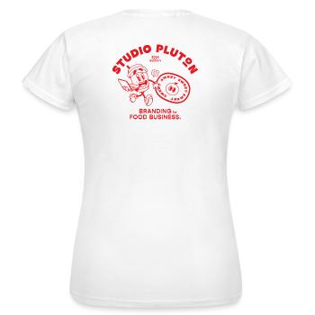 Studio Pluton - Édition 2024 (red) - T-shirt Femme - blanc - Dos - AI Model Female 172 dark (172cm)