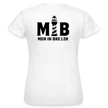 bretagne, breton, celte - T-shirt Femme - blanc - Dos - AI Model Female 172 dark (172cm)