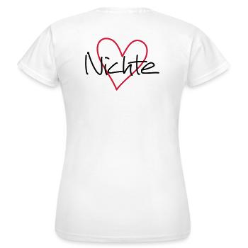 Niece coeur cadeau idée cadeau look partenaire - T-shirt Femme - blanc - Dos - AI Model Female 172 dark (172cm)