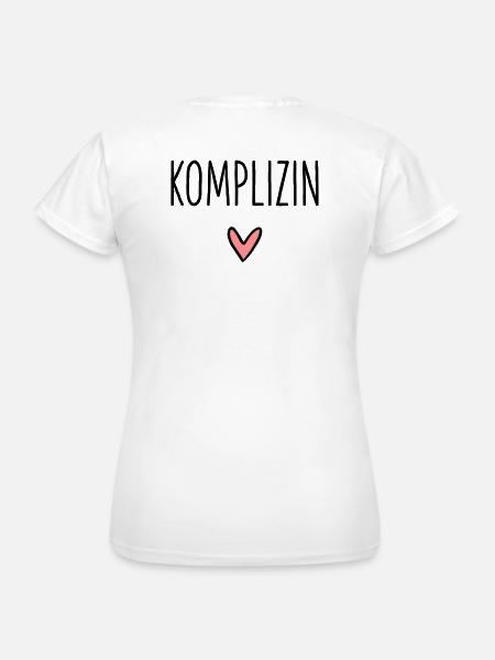 Komplizin Herz Geschenk Freundschaft Liebe - Frauen T-Shirt - Weiß