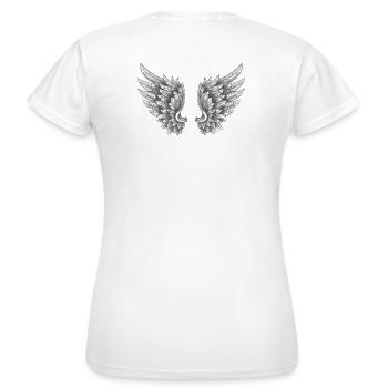 Angelwings ailes ange blanc - T-shirt Femme - blanc - Dos - AI Model Female 172 dark (172cm)