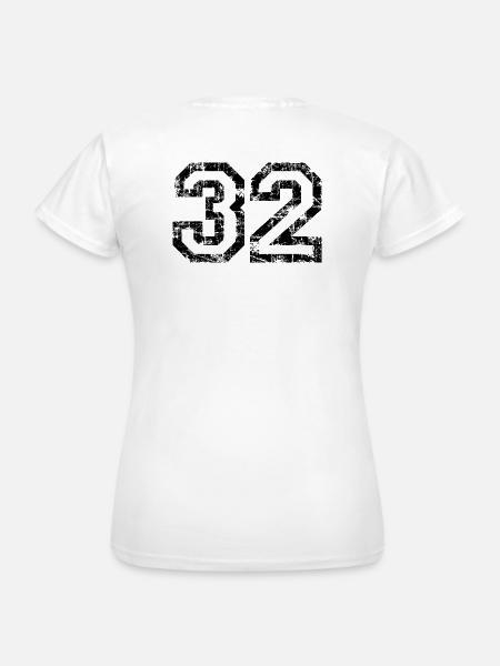 Zahl 32 (Vintage Weiß) 32. Geburtstag Nr. 32 - Frauen T-Shirt - Weiß