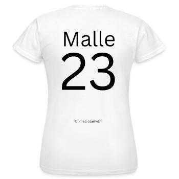 Mallorca Überlebender - Frauen T-Shirt - Weiß - Hinten - AI Model Female 172 dark (172cm)