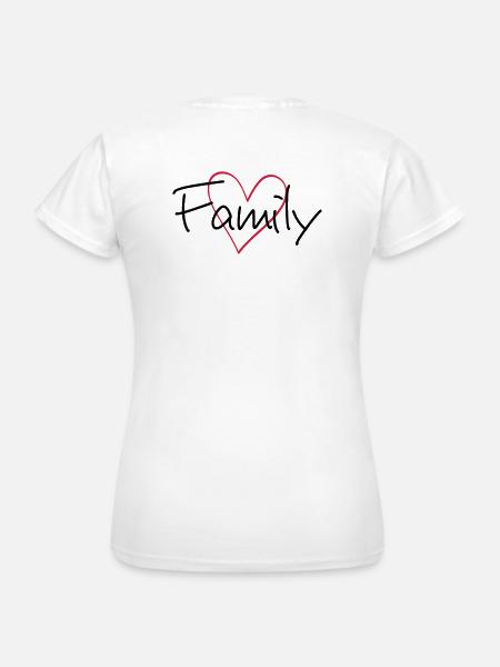 Cadeau de famille d'amitié de coeur de famille - T-shirt Femme - blanc