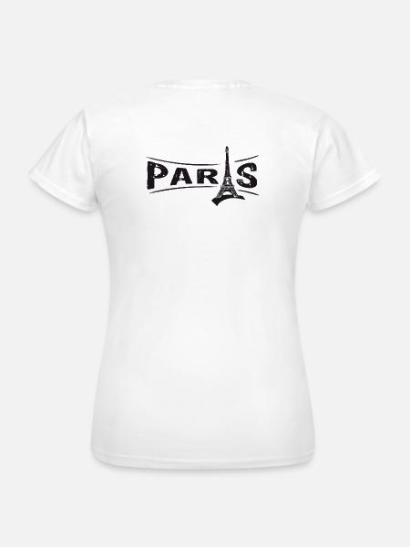 PARIS mit Eiffelturm - Frauen T-Shirt - Weiß