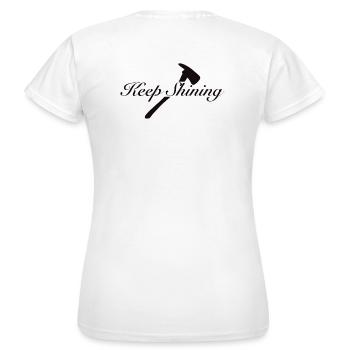 Keep Shining  - Frauen T-Shirt - Weiß - Hinten - AI Model Female 172 dark (172cm)