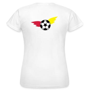 Championnat de ballon de football - T-shirt Femme - blanc - Dos - AI Model Female 172 dark (172cm)
