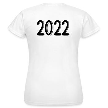 2022 - Women's T-Shirt - white - Back - AI Model Female 172 dark (172cm)