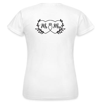Mr Mrs - Women's T-Shirt - white - Back - AI Model Female 172 dark (172cm)