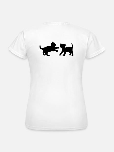 Zwei Kätzchen, die - Frauen T-Shirt - Weiß