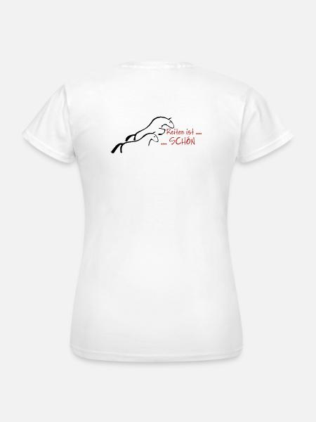 Reiten ist schön... - Frauen T-Shirt - Weiß