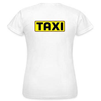 Taxi - Frauen T-Shirt - Weiß - Hinten - AI Model Female 172 dark (172cm)