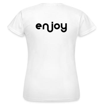 Enjoy - Women's T-Shirt - white - Back - AI Model Female 172 dark (172cm)